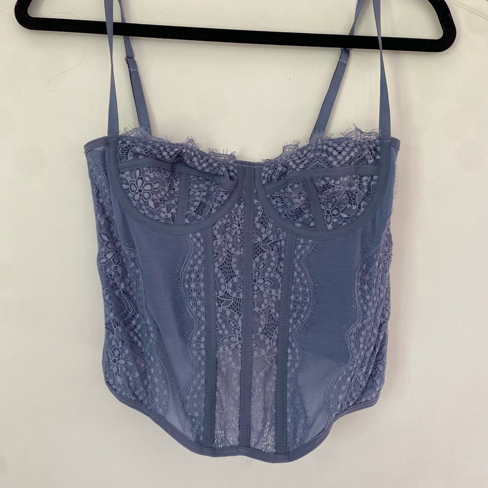 Periwinkle Lace Corset Top